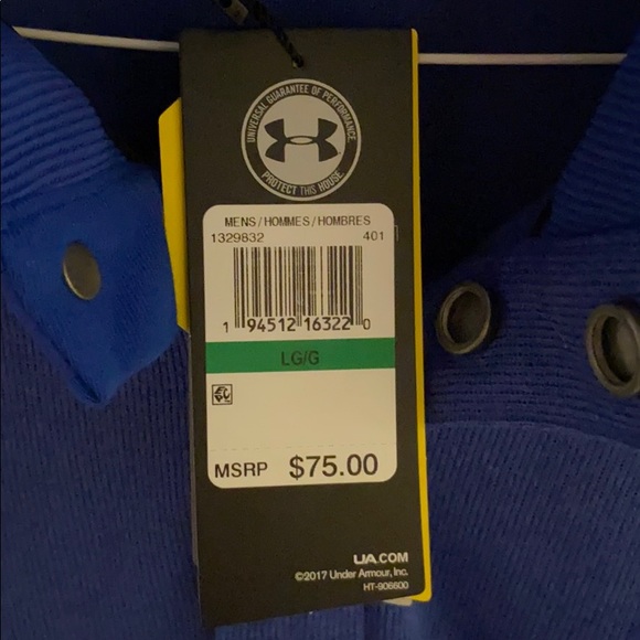 ⛳️ NWT Under Armour Men’s Blue Golf Pullover - L - Picture 3 of 9